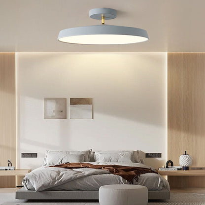 Minimalist White LED Semi-Flush Ceiling Light