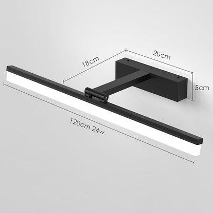 Black Contemporary LED Mirror Bathroom Wall Light