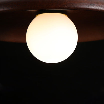 Nordic Wooden Minimalist Round Hallway Ceiling Light