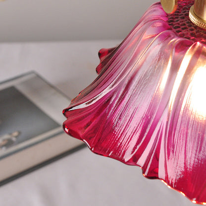 Retro Glass Flower Pendant Light For Dining Room