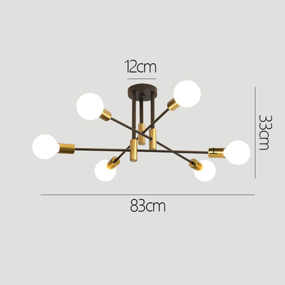Modern Nordic Black Metal Ceiling Light