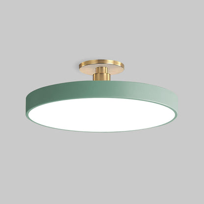 Minimalist Circular LED Semi Flush Ceiling Light