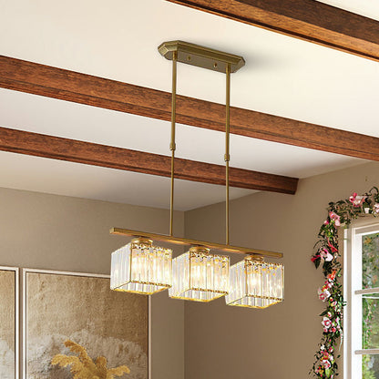 Nordic Multi Head Glass Island Chandelier