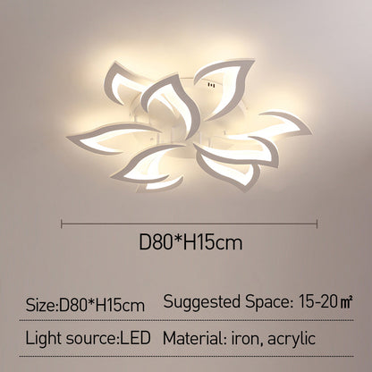 Modern Flower Shaped Metal LED Ceiling Light