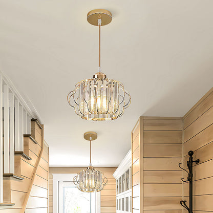 Gold Crystal Hallway Ceiling Light