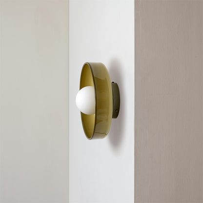 Modern Round Glass Flush Mount Ceiling Light