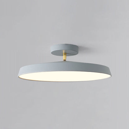 Minimalist White LED Semi-Flush Ceiling Light