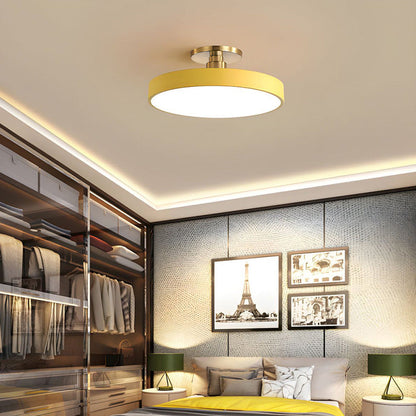 Minimalist Circular LED Semi Flush Ceiling Light