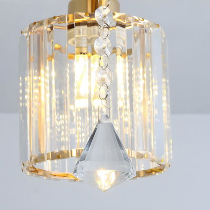 Crystal Luxury Semi Flush Ceiling Light