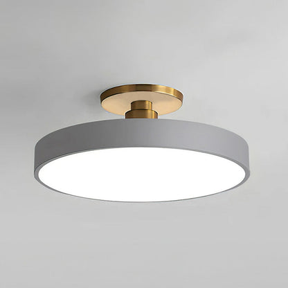 Minimalist Circular LED Semi Flush Ceiling Light