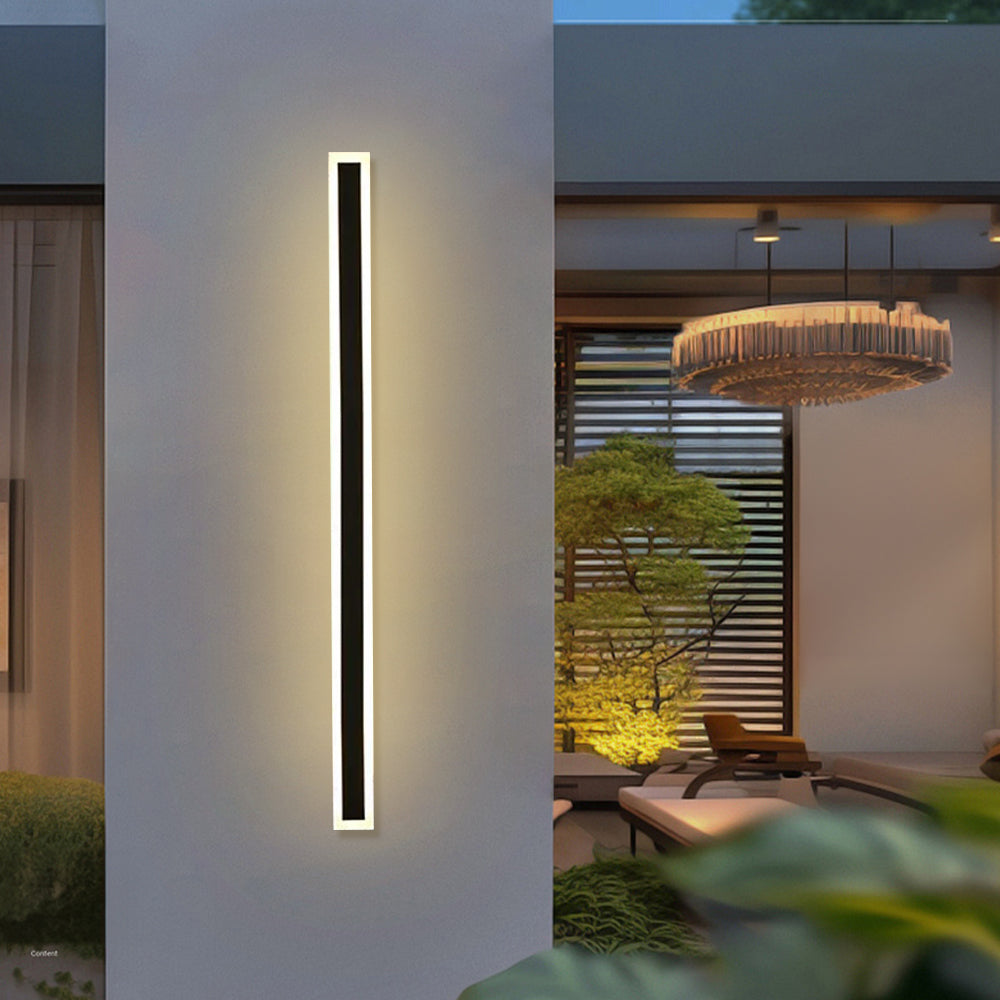 Modern Minimalist Black Outdoor LED Wall Light IP65