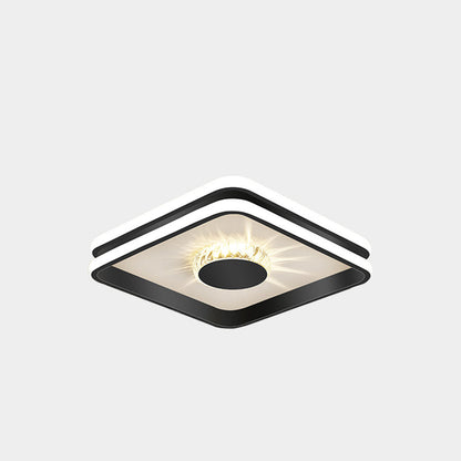 Gold Crystal LED Hallway Ceiling Light