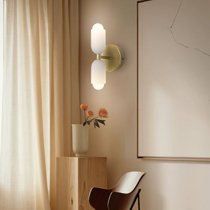 Modern Cream Double Head Wall Sconce