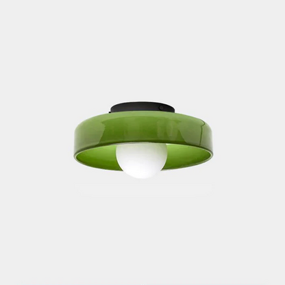Modern Round Glass Flush Mount Ceiling Light