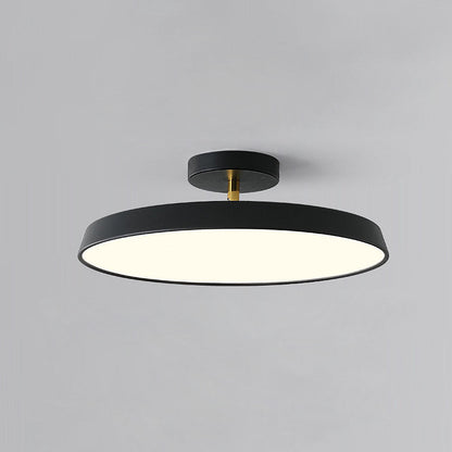 Minimalist White LED Semi-Flush Ceiling Light
