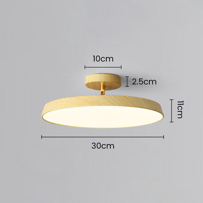 Minimalist White LED Semi-Flush Ceiling Light
