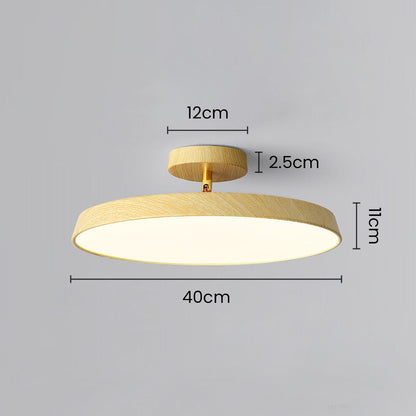 Minimalist White LED Semi-Flush Ceiling Light