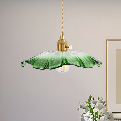 Retro Glass Flower Pendant Light For Dining Room