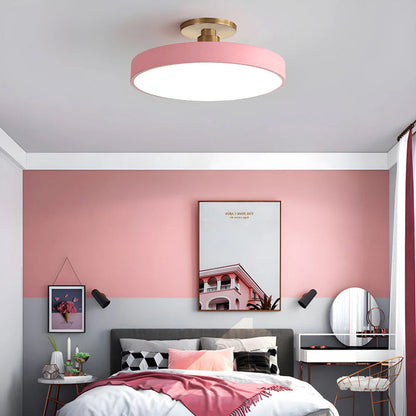 Minimalist Circular LED Semi Flush Ceiling Light