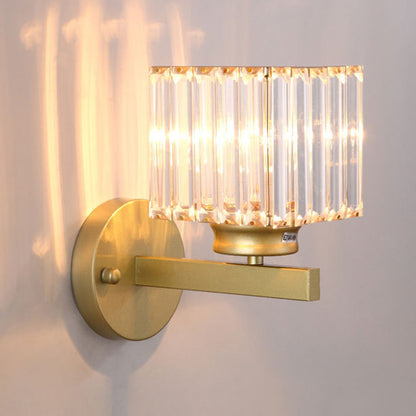 Crystal Round Or Square Hallway Wall Light