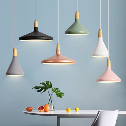 Nordic Macaron Wooden Creative Pendant Lamp