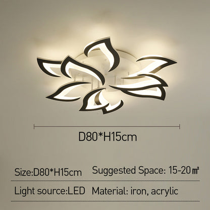 Modern Flower Shaped Metal LED Ceiling Light
