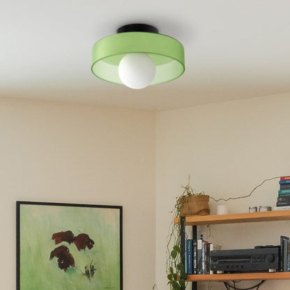 Modern Round Glass Flush Mount Ceiling Light