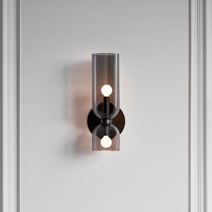 Glass Double Head Bedroom Wall Lamp LED Sconce