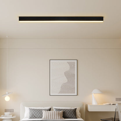 Black Sleek Long Strip Aluminum LED Ceiling Light