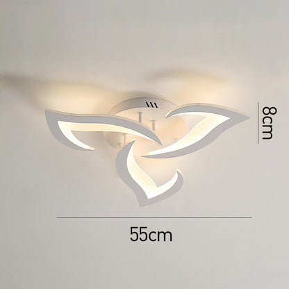 Modern Flower Shaped Metal LED Ceiling Light
