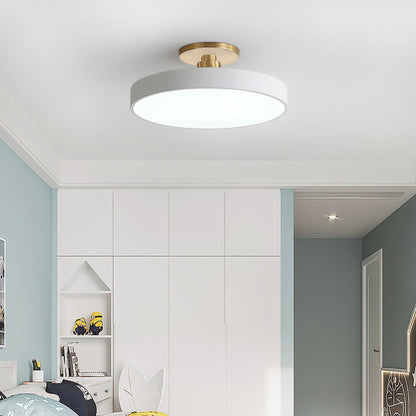 Minimalist Circular LED Semi Flush Ceiling Light