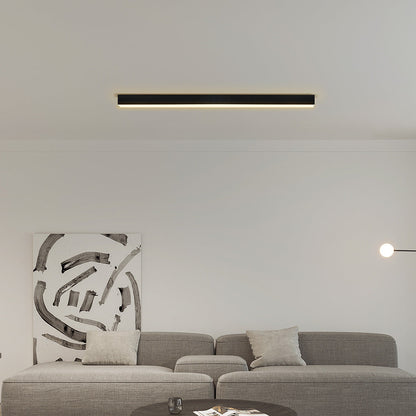 Black Sleek Long Strip Aluminum LED Ceiling Light
