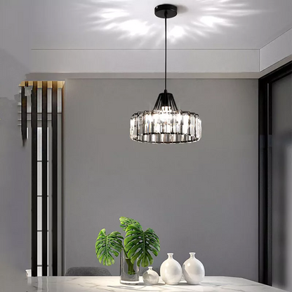 Black Modern Crystal Hanging Pendant Light