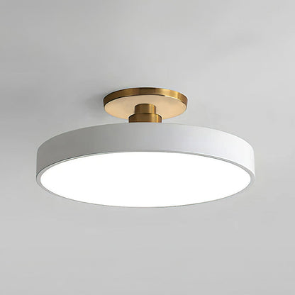 Minimalist Circular LED Semi Flush Ceiling Light