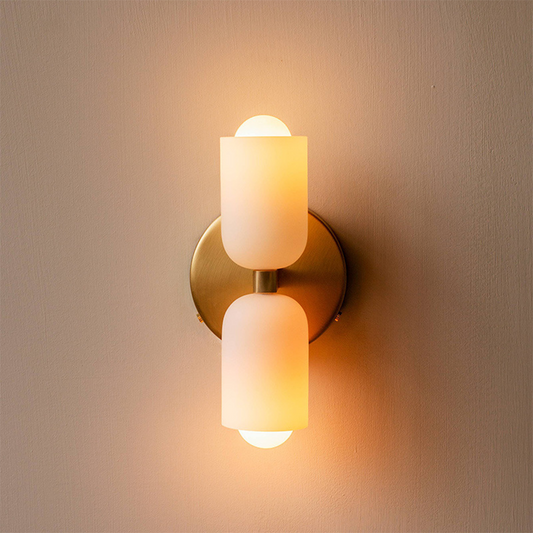 Modern Cream Double Head Wall Sconce