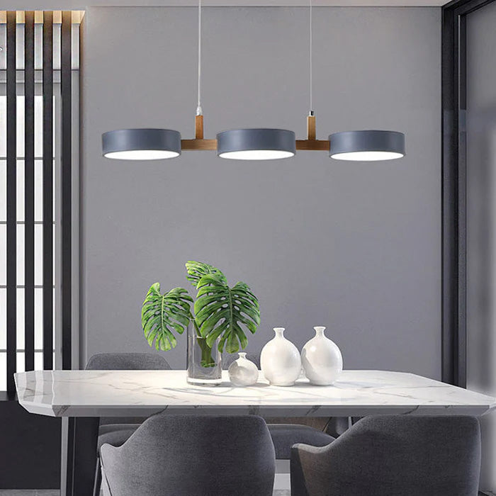 Contemporary Nordic Metal Cylinder Multi Light Pendant