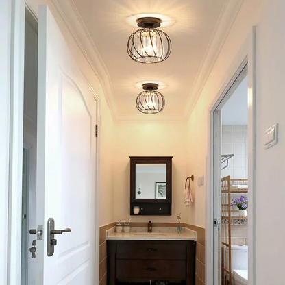 Nordic Simple Globular Glass Hallway Pendant Light