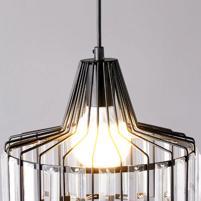 Black Modern Crystal Hanging Pendant Light