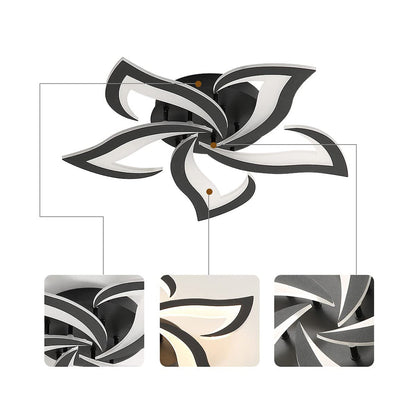 Modern Flower Shaped Metal LED Ceiling Light