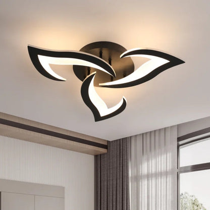 Modern Flower Shaped Metal LED Ceiling Light