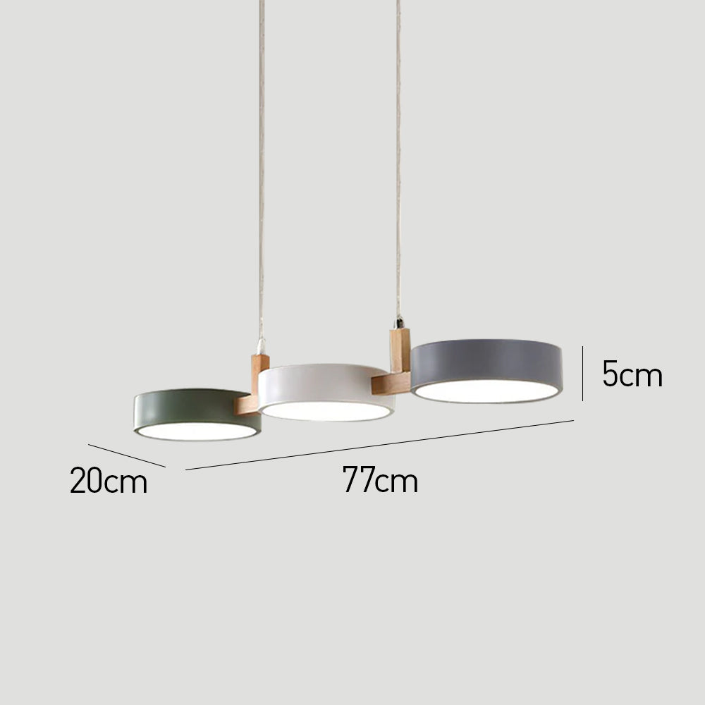 Contemporary Nordic Metal Cylinder Multi Light Pendant