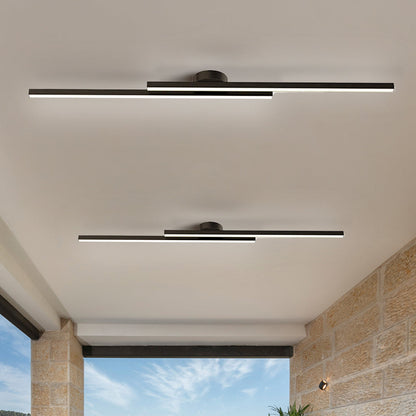 Modern Aluminium Long Strip LED Semi Flush Ceiling Light