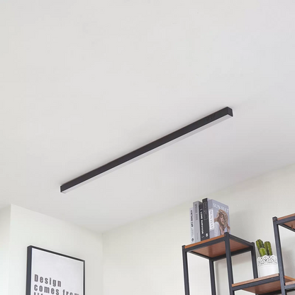 Black Sleek Long Strip Aluminum LED Ceiling Light