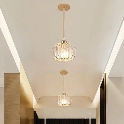 Nordic Simple Globular Glass Hallway Pendant Light