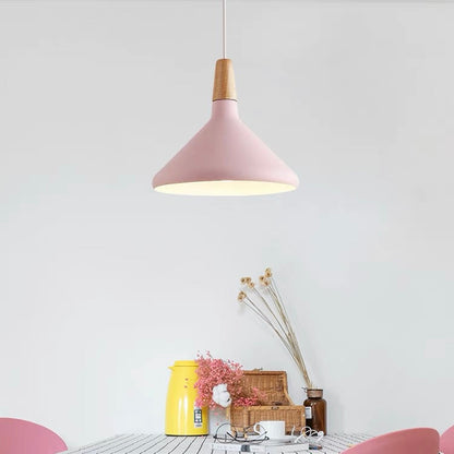 Nordic Macaron Wooden Creative Pendant Lamp