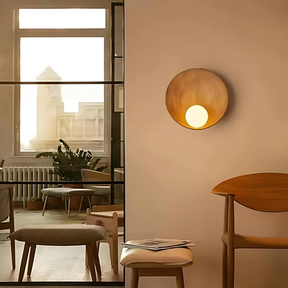 Japandi Wooden Resin Wall Lamp