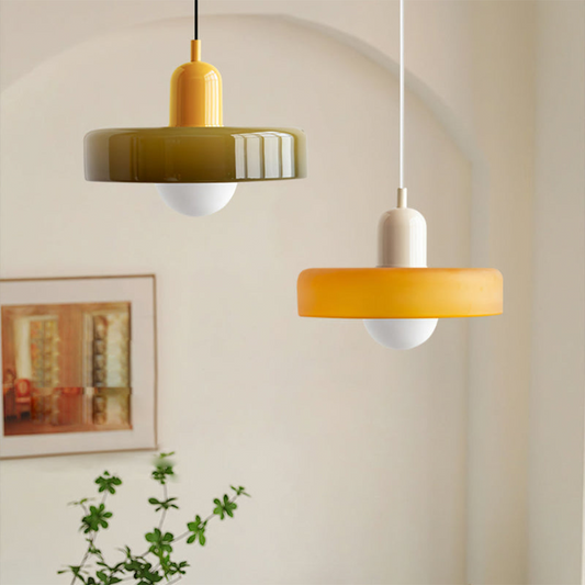 Bauhaus Modern Colorful Glass Pendant Light