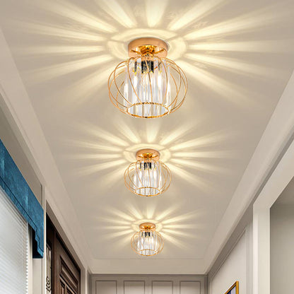 Nordic Simple Globular Glass Hallway Pendant Light