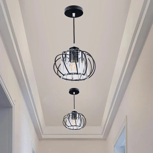 Nordic Simple Globular Glass Hallway Pendant Light