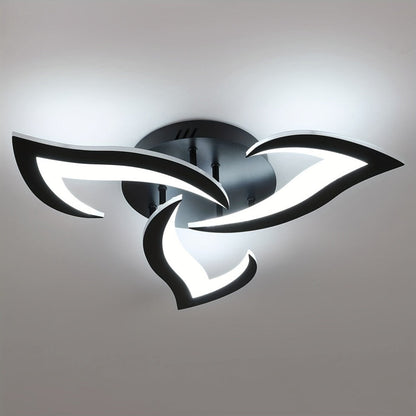 Modern Flower Shaped Metal LED Ceiling Light